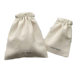 High Quality Soft Cotton Linen Drawstring Pouch <b>Mini</b> Cotton Linen Jewelry Drawstring Gift Bag With Custom logo - Product Image 1