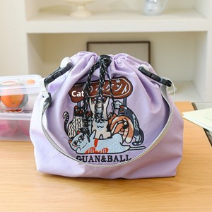 Japanese-Style Cartoon <strong>Cat</strong> Shiba Inu Embroidered Eco-Friendly Nylon Cloth Bag Womens Large-Capacity <strong>Handbag</strong> Fresh Sweet Two - Product Image 2