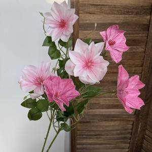 Fleurs artificielles de clematis Jinxi en soie pour décorations de mariage, maison et accessoires de photographie - Product Image 4