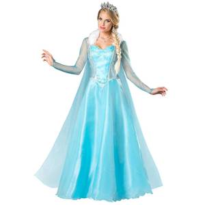 Disfraz de Halloween de la Princesa Elsa de Frozen, Cosplay de Animación, Vestido para Adultos - Product Image 1