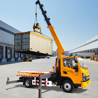Grue de camion robuste de 6, 8 et 10 tonnes avec télécommande sans fil et stabilisateurs robustes