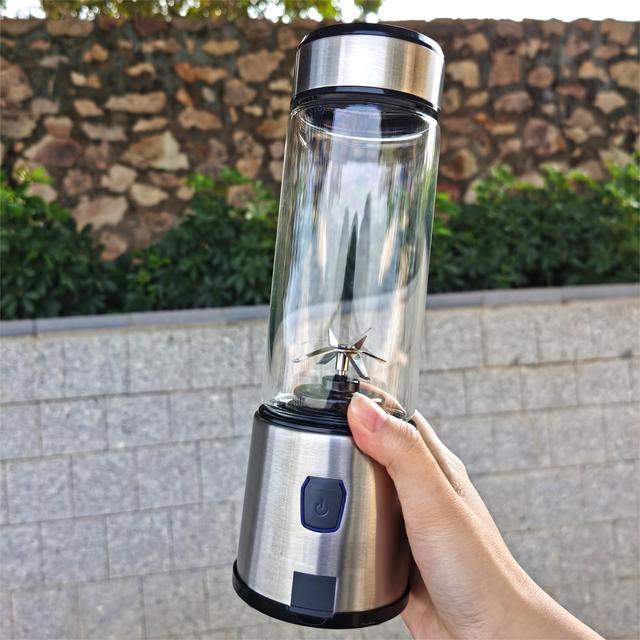 New Design Kitchen Appliance Stainless Steel Matte USB Rechargeable Juice Mixer Battery Household Mini Blender Portable