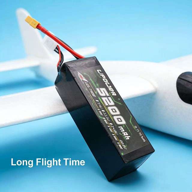 5200mAh 35C 2S-6S RC LiPo Battery Lithium Polymer High Capacity for UAV FPV Drone and RC Airplane Models