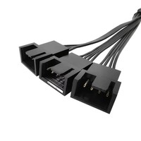 Câble d'extension de ventilateur de refroidissement pour carte mère 1 à 3 voies, connecteur PWM 4 broches, câble de ventilateur d'ordinateur 4p, un point trois HUB