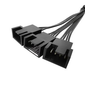 1 ila <span class=keywords><strong>3</strong></span> yollu anakart 4 Pin PWM konektörü soğutma fanı uzatma kablosu bilgisayar fanı kablo 4 p bir nokta üç HUB - Product Image 3