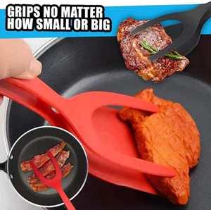 Spatula dan Penjepit Telur 2 in 1 dari Silikon Food Grade untuk Omelet dan Telur Goreng - Product Image 2