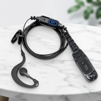 Oreillette G-Shape avec PTT intégré pour Motorola P8268 P8668i – Communication Radio Bidirectionnelle pour Patrouille de Sécurité