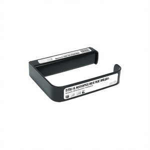 Porte-rouleau de papier ouvert Mod 25 noir, largeur 12,5 cm, hauteur 3 cm, longueur 8,5 cm, pour cuisine et salle de bain - Product Image 3