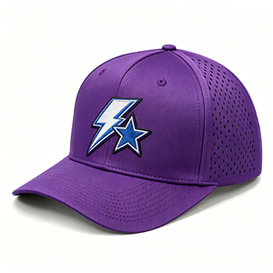 Casquette de sport imperméable Melin Style 6 panneaux, colorée, avec trous hydro-laser, logo brodé personnalisé pour hommes - Product Image 4
