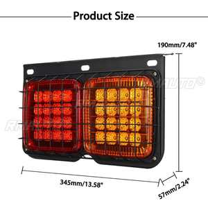 2PCS 24V Feux arrière LED pour voiture et camion, clignotants, feux de freinage, feux de recul, pour remorque, camion, bus, camping-car, caravane - Product Image 6