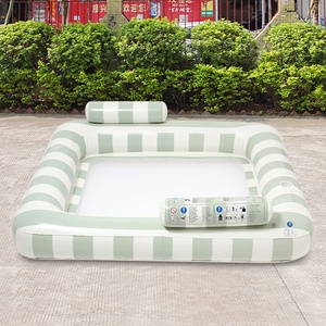 Tùy chỉnh PVC Inflatable nổi bãi biển hồ bơi mặt trời nổi giường có thể gập lại đôi mặt nước boong ghế - Product Image 3