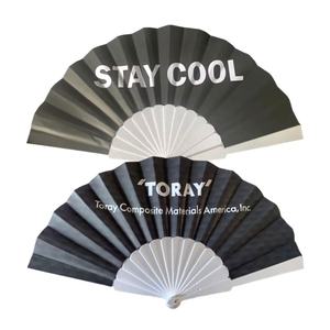 High Quality Customized Printed <b>Folding</b> <b>Fans</b> Personalized Bamboo Handheld Eco-Friendly Promotional Items with Carved Logo - Product Image 5