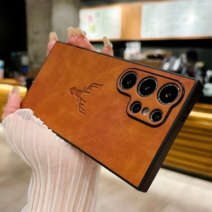 <span class=keywords><strong>Custodia</strong></span> per Telefono in Pelle PU di Lusso con Rilievo a Cervo Antiurto per Samsung <span class=keywords><strong>Galaxy</strong></span> S26 S25 S24 S23 S22 S21 Ultra A55 A54 A53 A33 A34 - Product Image 6