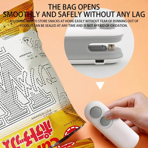 เครื่องซีลถุงพลาสติกแบบพกพา USB ขนาดเล็ก สำหรับซีลสูญญากาศ ซีลถุงขนม ซีลอาหารสด ร้อนเร็ว - Product Image 5