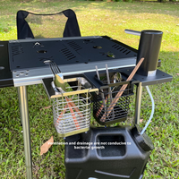 Panier de rangement et d'égouttage pour couverts en acier inoxydable, à suspendre latéralement, pour extérieur, camping et randonnée, portable et détachable