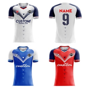 Vente en gros Maillot de football original personnalisé Maillot de football pas cher Sublimation Maillot de broderie respirant à séchage rapide pour hommes - Product Image 1