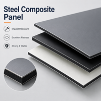 Panneau composite en acier noir mat de 4 mm 4x8 pieds pour façades de bâtiments commerciaux