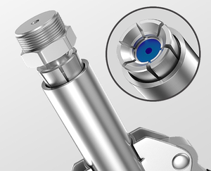 Acoplador Zerk autoblocante de alta presión con punta de pistola de engrase Premium para herramientas de lubricación neumática de mano - Product Image 2