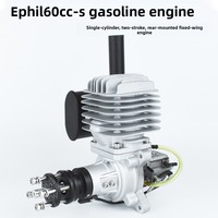 Moteur à essence monocylindre deux temps EPHIL 60cc-S en alliage pour avion modèle réduit à aile fixe arrière