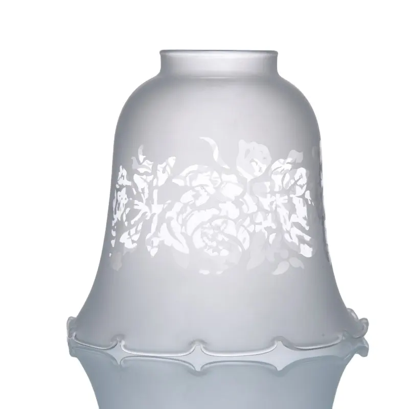 Handmade Borosilicate Glass Flower Shaped Lamp Shade Glass Flower Light Fixture for Home Decoration