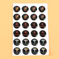 Autocollants en résine époxy, étiquettes cristallines, marques de commerce en PVC colorées, imprimées au laser/UV, rondes, pour supermarchés et consommateurs