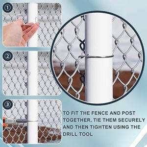 Cravate de clôture tendeur de fil de fer galvanisé en forme de T, utilisée pour fixer la clôture de chaîne de ferme de jardin - Product Image 5