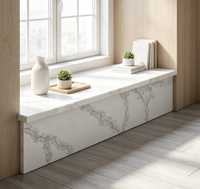 Dalle de quartz Calacatta grand format pour projets d'aménagement intérieur