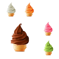 Poudre CMC de style gelato italien pour pré-mélange de crème glacée, saveurs vanille, chocolat, pistache, citron, usage commercial, marque Boming, en sachet