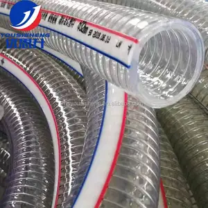 YSS PVCプラスチック透明鋼線強化パイプ、160度PVC鋼線ホース