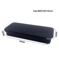 Ventes chaudes, boîte à parfum solide de luxe noire, blanche et argentée, boîte cadeau carrée USB, boîte en étain métallique coulissante recyclable pour bonbons à la menthe