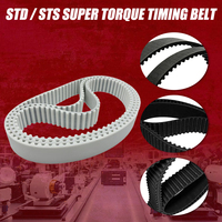 Courroie de distribution industrielle STD S14M robuste à dents semi-arc plates, courroie synchrone en caoutchouc à pas de 14 mm à couple élevé