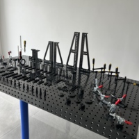 Mesa de Ensamblaje de Acero 3D Q355, Banco de Trabajo Modular D16 D28, Superficie Nitrurada Negra, Certificación ISO9001 CE