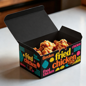 Scatole Personalizzate per Patatine Fritte, Contenitori per Fast Food, Scatole per Pollo Fritto e Nuggets - Product Image 1