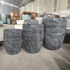 Pots en <span class=keywords><strong>pierre</strong></span> <span class=keywords><strong>de</strong></span> fibre décoratifs légers et durables <span class=keywords><strong>de</strong></span> l'usine <span class=keywords><strong>de</strong></span> Foshan, imitation <span class=keywords><strong>pierre</strong></span> naturelle, <span class=keywords><strong>pot</strong></span> à fleurs pour la maison, jardin extérieur, minimaliste - Product Image 1