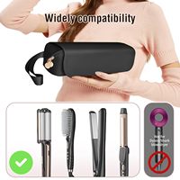 Outils de cheveux Sac de voyage et tapis résistant à la chaleur pour outils chauds Essentiels de voyage pour femmes Étui en cuir pour fer à friser pour outils de cheveux