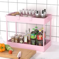 Chariot de rangement multifonctionnel robuste à 3 niveaux en plastique, mobile, pour espaces étroits, avec roues