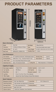 Fully Automatic Robotic <b>Coffee</b> Vending <b>Machine</b> for <b>Coffee</b> Dispenser QR Code Payments Coin Operated - Product Image 2