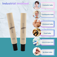 Tube d'emballage cosmétique à long bec pour crème contour des yeux, 3ml, 5ml, 10ml, 15ml, 20ml, en plastique biodégradable 5 couches, avec logo personnalisé, fabrication OEM/ODM
