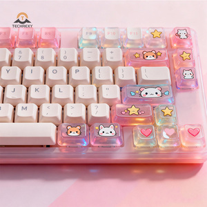 Teclas TECHREXY de Entrega Rápida, Personalizadas, PBT 75%, Resina Cerámica Transparente, Estilo Artesanal, Bonitas - Product Image 2