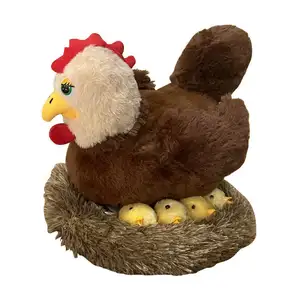 סיטונאי גדול תרנגול בובת תרנגולת זקנה מותאם אישית צעצוע קטיפה משכך בובת ממולאים בעלי חיים רך קטיפה ממולאים עוף צעצועי קטיפה
