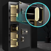 Grand coffre-fort intelligent pour bijoux avec lecteur d'empreintes digitales, en acier, haute sécurité, coffre-fort pour argent, coffre-fort pour clés