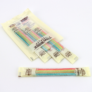 Halal Gummy <strong>Candy</strong> <strong>Sugar</strong> Coated rainbow Sour Belts <strong>Soft</strong> <strong>Candy</strong> Sour Strips with <strong>Powder</strong> Filling - Product Image 3