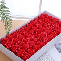 INUNION Factory 3 Couches 5cm 50 Pièces Par Boîte Rose Savon Fleur Fleur Décorative Savon Artificiel Roses Fleur