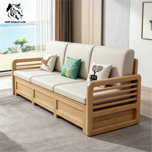 chinese factory good price customizable large stock ready to ship new design fabric sofa living room furniture wood storage sofa - Product Image 2