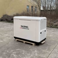 Générateur d'électricité au propane et à l'essence SLONG BRAND, silencieux, refroidi par air, 4 temps, 12V DC, démarrage électrique, pour usage domestique, 20 kW, 110/220V