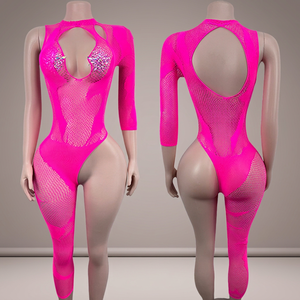 Traje de Baile de Salón Sexy para Mujer W.E.Club, Conjunto de Ropa de Baile Exótica con Aberturas, Material Spandex/Nylon - Product Image 2
