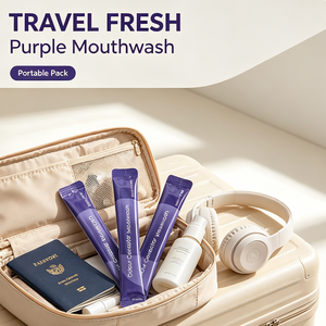 Bain de bouche blanchissant les dents au design populaire, violet, 20 sachets, correcteur de couleur portable, haleine fraîche, <span class=keywords><strong>Glorysmile</strong></span> V34 - Product Image 5