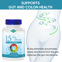 Aegelwell OEM Marque Blanche Gélules Détox 15 Jours pour Soutien Intestinal et Colique Nettoyage Intestinal Avancé pour Femmes et Hommes