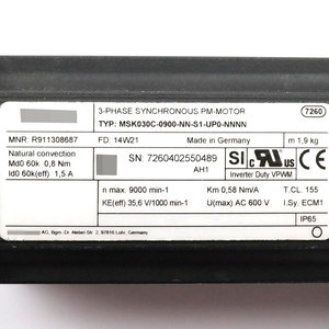 Nuevo Servomotor Sincrónico MSK030C-0900-NN-S1-UP0-NNNN 100% Original, 0.9Nm, 9000rpm - Product Image 6