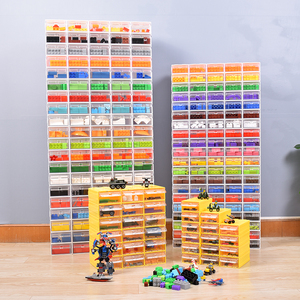 Organizador de caja transparente de plástico, montaje apilable de piezas <span class=keywords><strong>pequeñas</strong></span> de almacenamiento - Product Image 6